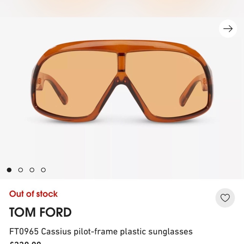 COPY - Tom Ford Brown Pilot-Frame Sunglasses
